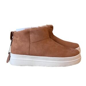 J/SLIDES Urban Sport Tan Suede Luxe Water Resistant Fur Lined Boots‎